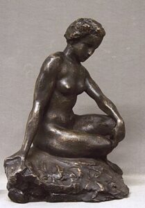 Sitzender Akt von Heinrich Hamm im städt Museum Trier